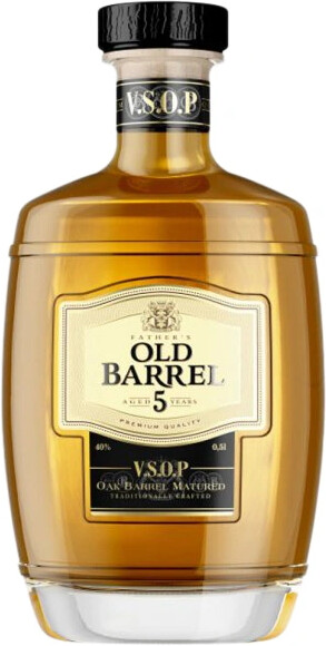 Коньяк Fathers Old Barrel Эдишн 5-летний 40% в подарочной упаковке, 500мл + стакан