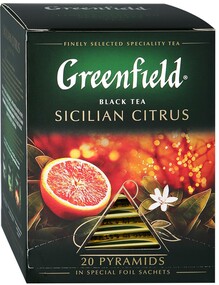 Чай Greenfield  SICILIAN CITRUS черный с ароматом красного апельсина 20*1,8г