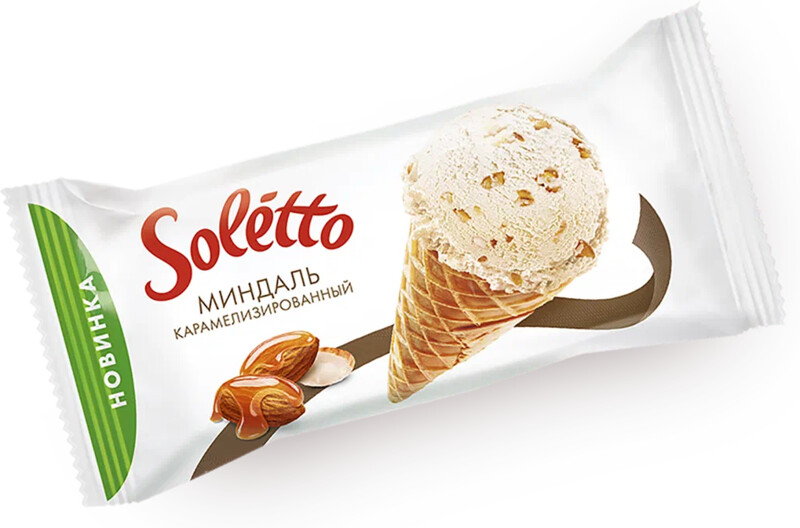 Мороженое миндаль вкарамели Soletto, 75 г