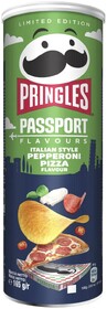 Чипсы Pringles Passport Flavours картофельные, со вкусом итальянской пиццы Пепперони, 165 г