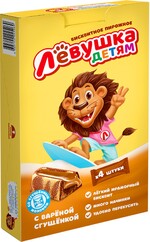Пирожное бисквитное СЛАВЯНКА Левушка детям с вареной сгущенкой, 140г Россия, 140 г