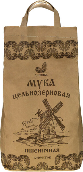 Мука пшеничная ЦЕЛЬНОЗЕРНОВАЯ 4,1 кг Дивинка