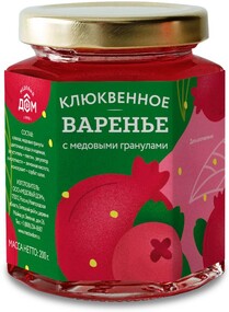 Варенье «Медовый дом» клюквенное, 200 г