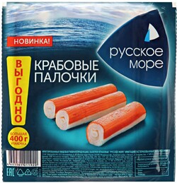 Крабовые палочки Русское Море охлажденные 0,4кг