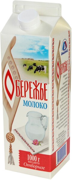 Молоко Обережье отборное 3,4-6% 1000г
