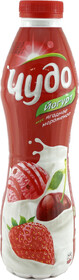 Йогурт питьевой ЧУДО со вкусом Ягодное мороженое 2,4%, 690г...