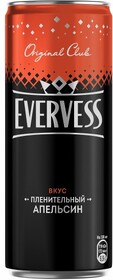 Газированный напиток Evervess Пленительный апельсин сильногазированный 0,33 л