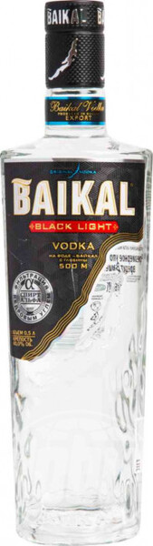 Водка Baikal Black Light 40 % алк., Россия, 0,5 л