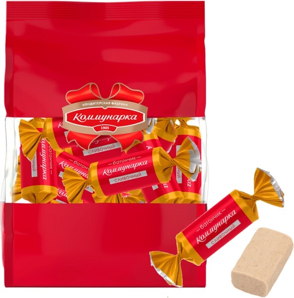 Конфеты батончик сливочный 200г Коммунарка