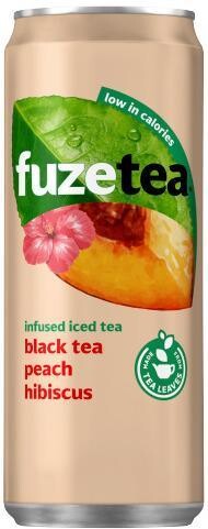 Напиток Fuzetea Black Ice Tea Peach Hibiscus б/а сильногазированный 330 мл.,ж/б