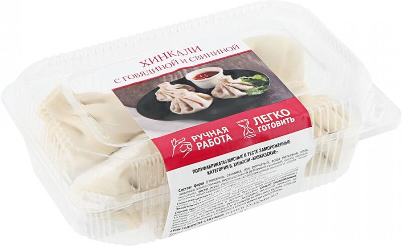 Хинкали ВкусВилл с говядиной и свининой 480 г