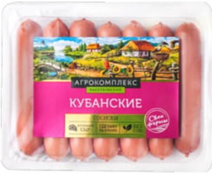 Сосиски Агрокомплекс Кубанские, 400 г