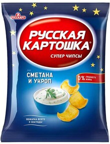 Чипсы Русскарт Сметана и укроп, 140 г