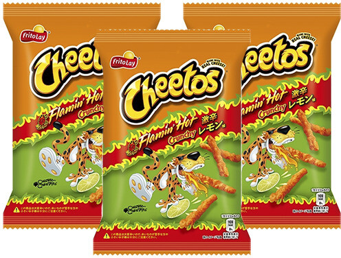 Cheetos Crunchy Flaming Hot Lime. Японские Кранчи Читос. Острые с лаймом 75 г