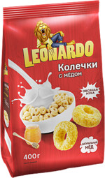 Сухие завтраки «Leonardo» Колечки с медом, 400 г