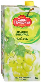 Сады Придонья Сок яблочно-виноградный 2л