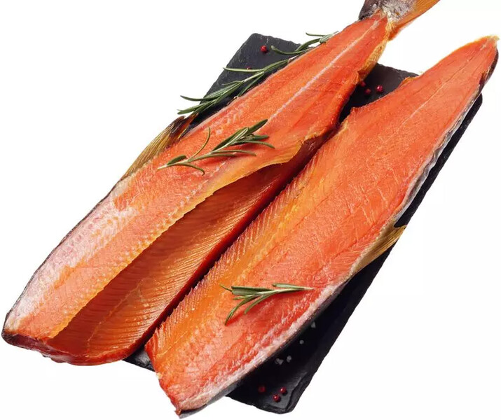 Нерка холодного копчения потрошеная без головы спинка Деликатеска ~300г