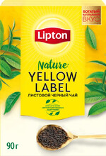 Чай черный Lipton Yellow Label листовой, 90 г