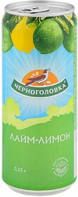 Напиток газированный, лимонад, лимон-лайм, Черноголовка, 330 мл., ж/б