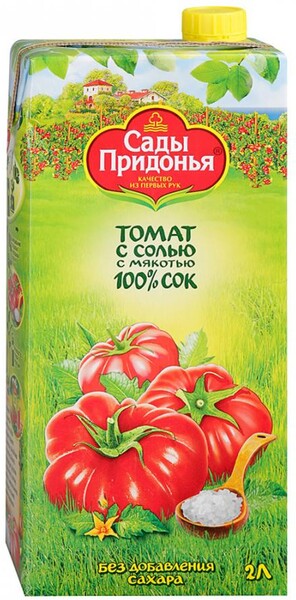 Сады Придонья Сок томатный солью 2л