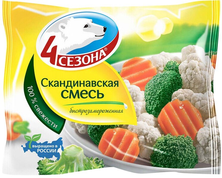 Смесь 4 Сезона Скандинавская из замороженных овощей 400г