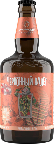 Пиво Таркос Червонный валет тёмное фильтрованное 5.4%, 500мл