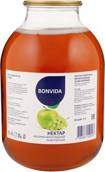 Нектар BONVIDA яблочно-виноградный осветленный стек. Россия, 3 L