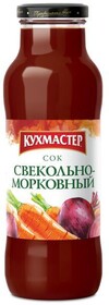 Сок Свекольно-морковный с мякотью, Кухмастер, 700 мл., Стекло