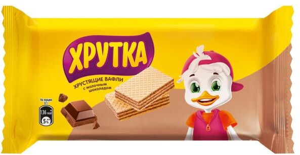 Вафли хрустящие «ХРУТКА» с начинкой с молочным шоколадом, 162 г