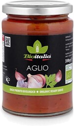Соус BIOITALIA томатный с чесноком, 350 гр., стекло