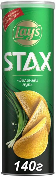 Чипсы Lay's Stax зеленый лук 140 г