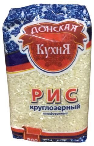 Рис круглый ГОСТ, Донская Кухня, 800 гр., флоу-пак