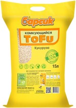 Наполнитель комкующийся «Барсик» Tofu кукурузный, 15 л