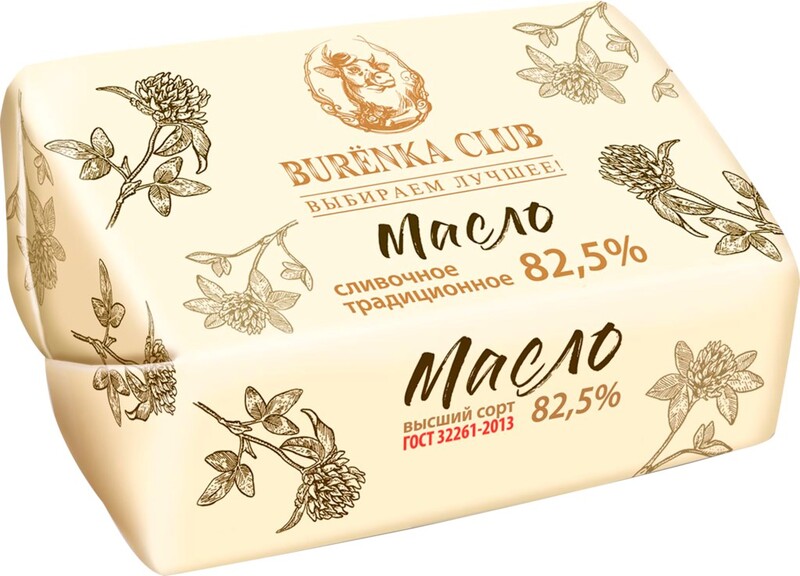 Масло BURENKA CLUB 82,5%, 180 г