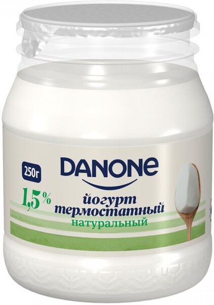 Йогурт Danone термостатный густой 1,5%, 250г