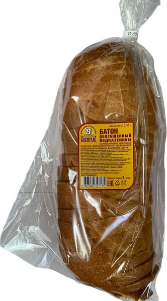 Батон Авангард обогащенный йодказеином нарезка 350г