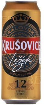 Пиво Krusovice Lezak 12 светлое 500 мл., ж/б