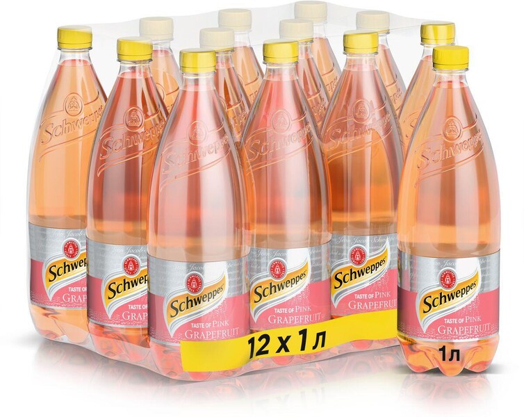 Напиток газированный Schweppes розовый грейпфрут 1 л., ПЭТ