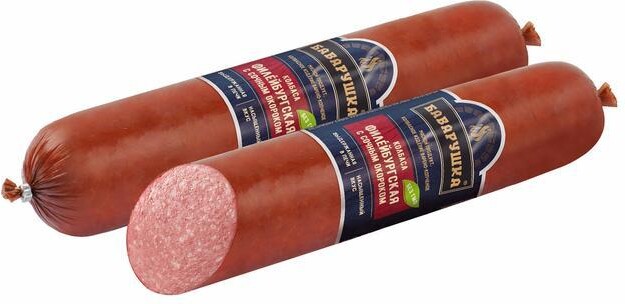 Колбаса Стародворье  варено-копченая Филейбургская с сочным окороком,1 кг., фиброуз