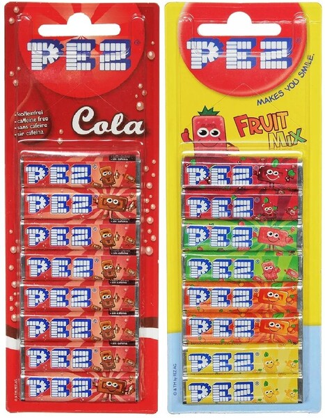 PEZ / PEZ конфеты, 8 шт по 8,5 гр (2 упаковки)