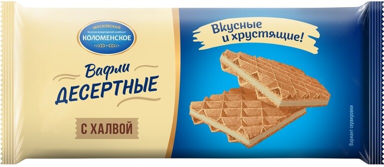 Вафли Коломенский Десертные со вкусом Халвы, 90 г