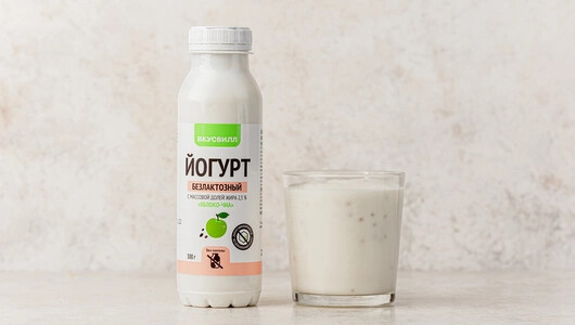 Йогурт питьевой безлактозный «Яблоко-Чиа» 2,5%