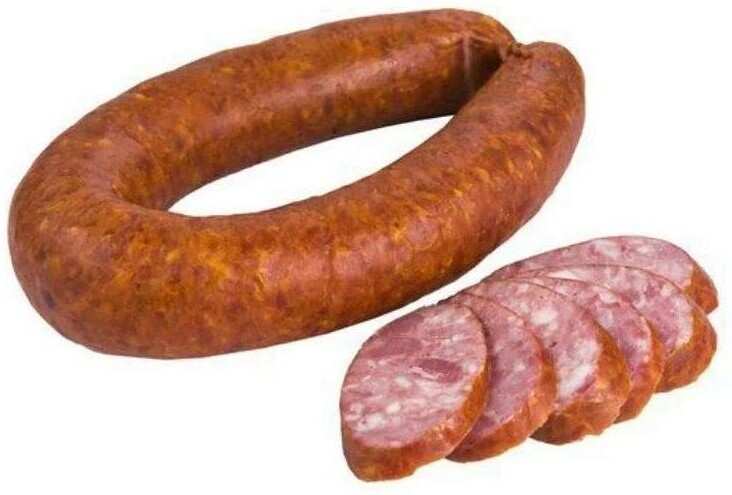 Колбаса Царицыно чесночная п/к кат.Б,1 кг., натуральная оболочка