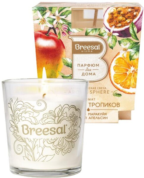 Свеча ароматическая Breesal Breesal  Aroma Sphere Дыхание тропиков, 170 г