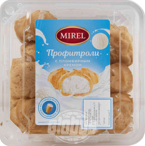 Профитроли Mirel с пломбирным кремом, 180 г