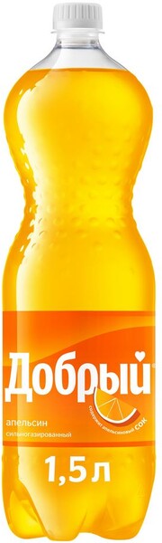 Напиток ДОБРЫЙ Апельсин с витамином С сильногазированный, 1.5л