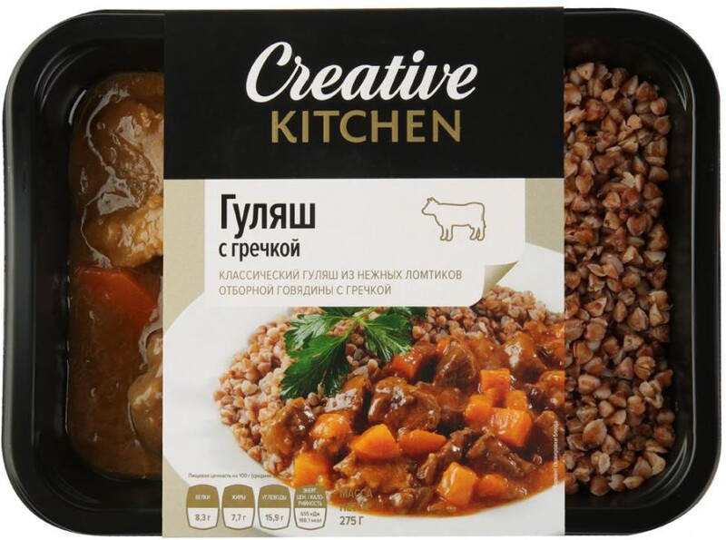 Гуляш Creative Kitchen из говядины с гречкой 0,275кг