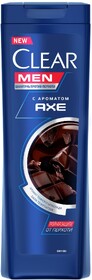 Шампунь для волос Clear Men Axe Dark Temptation против перхоти с ароматом темного шоколада, 380 мл