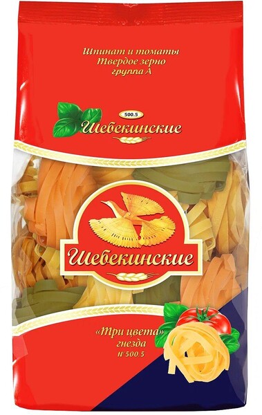 Изделия макаронные Шебекинские гнезда три цвета гр.А 450 гр Инфолинк