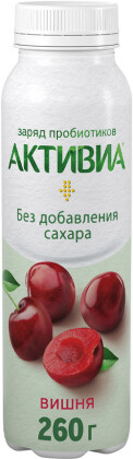 Биойогурт АктиБио Вишня без Сахара 1,5% 260г